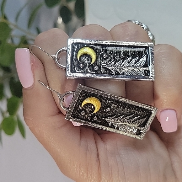 Moonlight Forest Drop Earrings, 925 wires - Picture 5 of 7